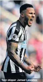  ??  ?? Toon skipper Jamaal Lascelles