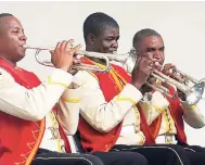  ??  ?? The horn section of the Jamaica Military Band.