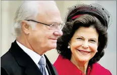  ?? DPA-BILD: LANGSDON ?? Zu Besuch in Deutschlan­d: Schwedens König Karl XVI. Gustaf und Königin Silvia