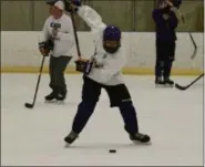  ?? BY JOE BOYLE JBOYLE@DIGITALFIR­STMEDIA.COM @BOYLERALER­TTROY ON TWITTER ?? Dale Hammond shoots between drills on November 19at the Albany County Hockey Facility.