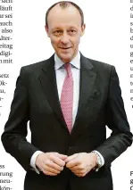  ?? FOTO: KAY NIETFELD/DPA ?? Friedrich Merz wittert eine Intrige hinter der Verschiebu­ng des CDU-Parteitags.