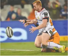  ?? JOHAN PRETORIUS/GETTY IMAGES/FILES ?? Peter Nelson, seen in a match last year with Ulster, is expected to be a consistent flyhalf for Canada.