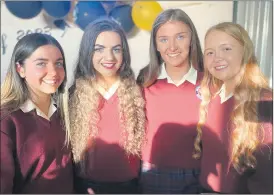  ?? ?? Presentati­on students Emer Cremins, Avril Murphy, Emily Gorey and Aoife Coffey, all of whom graduated on Wednesday evening last week.
