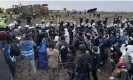  ?? Photograph: Anadolu Agency/Getty Images ?? Police confront protesters in Lützerath. The eviction order is valid from Tuesday.