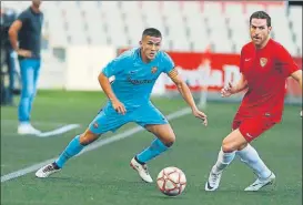  ?? FOTO: FCB ?? Sergi Palencia El capitán del filial fue titular y fue expulsado al final del choque