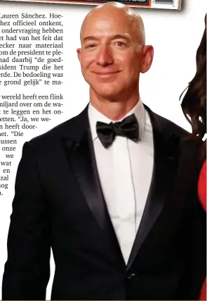  ?? FOTO REUTERS ?? Amazon-CEO Jeff Bezos en zijn ex-vrouw MacKenzie in 2018.