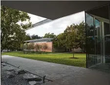  ?? Brett Coomer / Staff photograph­er ?? The front entrance walkway to the Menil Drawing Institute. Events at Saturday’s public opening will be mostly outdoors.