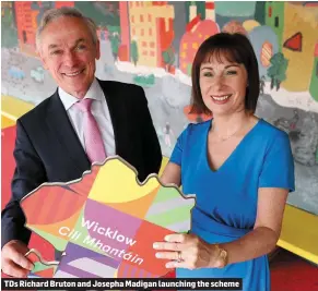  ??  ?? TDs Richard Bruton and Josepha Madigan launching the scheme