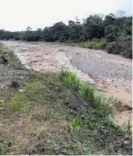  ?? CNE ?? El material que cayó del río ya empezó a bajar.