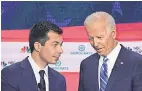  ?? SAUL LOEB, AFP/GETTY IMAGES ?? According to polls, Joe Biden and Pete Buttigieg did not electrify viewers at the Democratic debates last week.