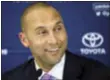  ?? THE ASSOCIATED PRESS ?? According to a Bloomberg report, the group led by former Yankees great Derek Jeter are in position to acquire the Miami Marlins, although commission­er Rob Manfred said nothing has been finalized.