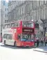  ??  ?? A bus on Whitehall Street.