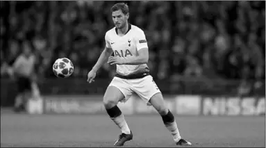  ??  ?? Jan Vertonghen heeft een aflopend contract bij Tottenham Hotspur en hij bekijkt al zijn opties. (Foto: AD)