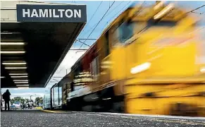  ?? CHRISTEL YARDLEY/FAIRFAX NZ ?? The need for a commuter rail service between Hamilton and Auckland is again being debated by local body politician­s.