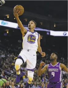  ?? Eric Risberg / Associated Press ?? Stephen Curry leads the Warriors, overwhelmi­ng favorites though other teams made bold moves to catch Golden State.