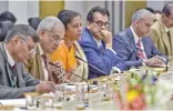  ??  ?? Finance Minister Nirmala Sitharaman addresses a meeting at NITI Aayog, in New Delhi, on Friday