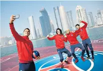  ??  ?? Winter tour: (left to right) Thiago Silva, Edinson Cavani, Kylian Mbappe and Neymar in Qatar; (right) Cavani celebrates another goal for Paris St-germain