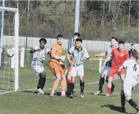  ?? ?? Boldon CA (white/black) in action against Washington at Boldon Colliery Welfare Ground, on Saturday.