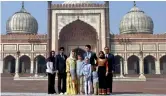  ?? — ASIAN AGE ?? Canadian Prime Minister Justin Trudeau with his family at the Jama Masjid in Old Delhi on Thursday.