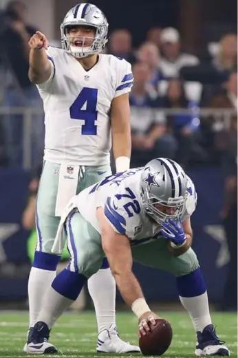  ?? RICHARD W. RODRIGUEZ/TRIBUNE NEWS SERVICE ?? Quarterbac­k Dak Prescott emerged as a star for the Dallas Cowboys in his rookie year, but might be hard-pressed to avoid a sophomore slump now that opponents will likely be more prepared to contain him.