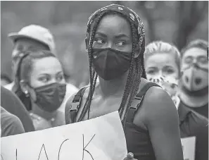  ??  ?? Coco Gauff gave a passionate speech during a peaceful Black Lives Matter protest in her Delray Beach, Florida, hometown. THOMAS CORDY/ THE PALM BEACH POST