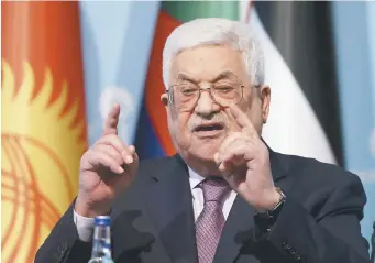  ??  ?? Mahmoud Abbas, mercredi, à Istanboul. − Associated Press: Onur Coban