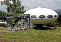  ??  ?? The Futuro spaceship house in Warrington was the most viewed property on Trade Me last year. It was sold to a buyer sight unseen.