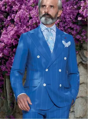  ??  ?? Clockwise from above: A double-breasted Isaia suit from its spring-summer 2017 collection; meticulous tailoring work at Ascot Chang; and YC Ng, a master tailor at Ascot Chang