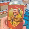  ?? COURTESY LT GOODLUCK ?? LT Goodluck holds a beer can honoring his grandfathe­r, Navajo Code Talker John V. Goodluck.