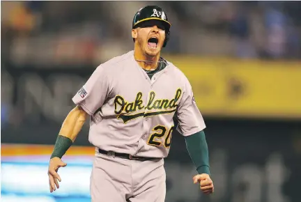  ??  DILIP VISHWANAT/GETTY IMAGES ?? Newly acquired third baseman Josh Donaldson has requested a $5,725,000 2015 salary from a three-person panel in a salary arbitratio­n hearing. The Blue Jays have countered with an offer of $4.3 million.