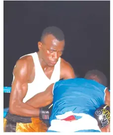  ??  ?? Fierce… Northern boxing youngsters displayed their talents during the Northern Region Senior Amateur Boxing Championsh­ip held over the weekend at the Oshakati Independen­ce stadium by the MTC Kilimanjar­o Boxing Club.