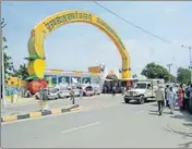  ?? HT PHOTO ?? Over a month ago, the security forces had carried out ‘sanitisati­on’ of Dera Sacha Sauda headquarte­rs in Sirsa.