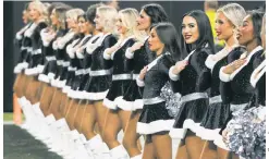  ?? ?? CHEERLEADE­RS: The Las Vegas Raiders’ Raiderette­s bring Sin City glamor to the Allegiant Stadium. After February’s Super Bowl Sin City is likely to turn to landing an NBA franchise.