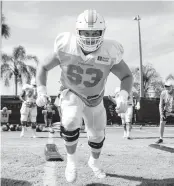  ?? CARLOS GOLDMAN Miami Dolphins ?? Michael Deiter, a 2019 third-round pick, is the only player on the Dolphins roster listed as a center.