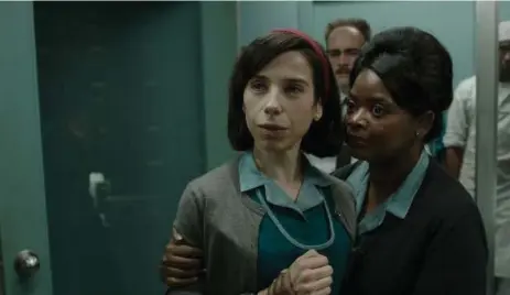  ?? TIFF ?? Sally Hawkins and Octavia Spencer in The Shape of Water. Hawkins’ character is mute and gives expression through her eyes, hands and the film’s score.