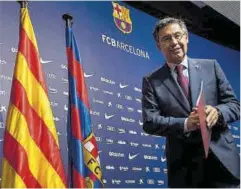  ?? Jordi Cotrina ?? Bartomeu, antes de una rueda de prensa en 2017.