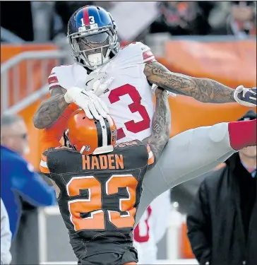  ?? GETTY IMAGES ?? After being cut by the Browns yesterday, cornerback Joe Haden will start fresh playing for the Steelers and a new three-year contract worth $27 million.