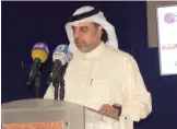  ??  ?? KUWAIT: Secretary General of the Arab Media Forum (AMF) Madhi Al-Khamis speaks during the session.