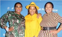  ?? ?? Women in business, Grace Nephalama (Sabba),
Velly Nephalama (Makhado Morals) and Chichi Nemadzivha­nani (South African Women in Constructi­on and BE).