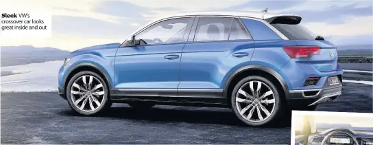  ??  ?? Sleek VW’S crossover car looks great inside and out