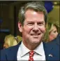  ?? HYOSUB SHIN / HSHIN@AJC.COM ?? Republican candidate Brian Kemp said he would follow a spending cap with a conservati­ve budget.