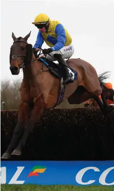  ?? HARRY TRUMP/GETTY IMAGES ?? Now McGinty, with Tom O’Brien up, on the way to winning the Novices Chase at Chepstow
