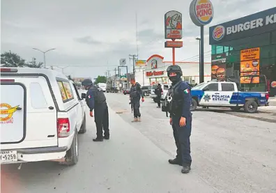  ??  ?? La seguridad en Reynosa fue reforzada CORTESÍA SECRETARÍA DE SEGURIDAD PÚBLICA TAMAULIPAS