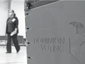  ?? BEN GRAY/AP ?? Republican efforts to examine voting equipment began soon after the November election as former President Donald Trump challenged the results.