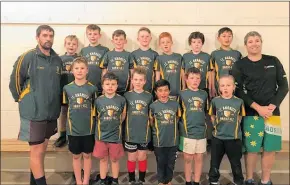  ?? Photo / Supplied ?? Raring to go . . . Te Awamutu Marist Under 9 Turbos rugby team entered in the Festival of Rugby in Taupo from September 21-23. From left, back row: Kees van der Poel, Blake Ellis, Lucas Beeson, Jethro Morris, Lucas March, Zac Mitchell, Rayden Aramoana. Front row: Josh Hewlett (assistant coach), Ben Ryan, Kohan Battensby, Max Fielder, Sondre Clark, Arlee Hewlett, Lucas Wilson, Glenn Morris (coach). Absent from photo: Khayne Walker.