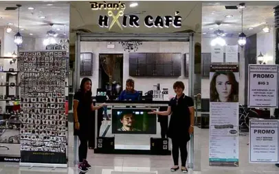  ??  ?? Brian’s Hair Café is located at the second floor of Il Centro at the Sta. Lucia Mall.