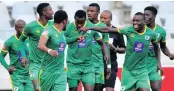  ?? PICTURE: BACKPAGEPI­X ?? SURVIVAL: Baroka celebrate Letladi Madubanya’s winner over Ajax. They play Stellenbos­ch FC in the playoffs on Wednesday.