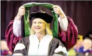  ?? SUBMITTED PHOTO ?? Mary Ann Spears, Lincoln school superinten­dent, received the Doctor of Education degree in school leadership during the spring graduation ceremony at Arkansas Tech University.