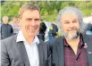  ?? Photo / Georgina Campbell ?? Wellington City Councillor Andy Foster (left) with Sir Peter Jackson.