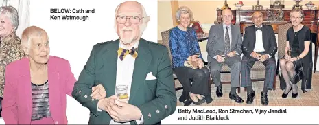  ??  ?? BELOW: Cath and Ken Watmough Betty MacLeod, Ron Strachan, Vijay Jandial and Judith Blaiklock